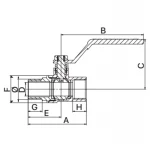 Кран шаровой Europroduct EP.211 - 1/2" FM ГШВ YELLOW, ручка "рычаг" желтая (EP2951)