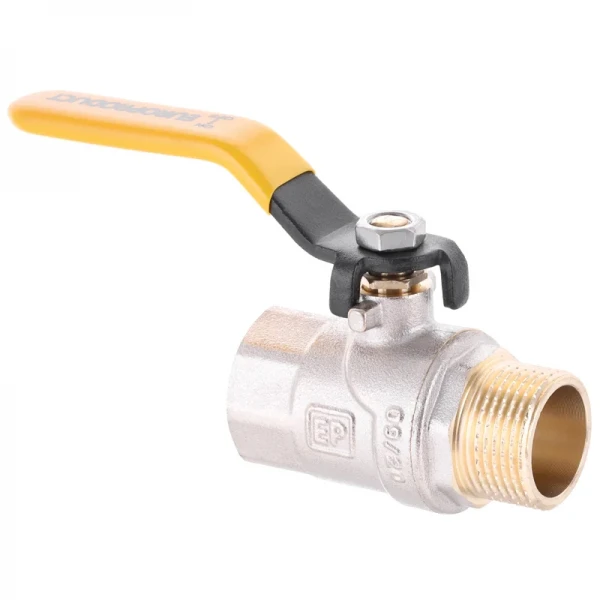 Кран шаровой Europroduct EP.211 - 3/4" FM ГШВ YELLOW, ручка "рычаг" желтая (EP2952)