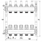 Коллекторный блок с расxодомерами Europroduct EP.S1110-06 1"x6 (EP4982)