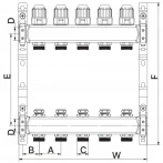 Коллекторный блок с термостат. клапанами Europroduct EP.S1100-06 1"x6 (EP4993)