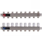 Коллекторный блок с термостат. клапанами Europroduct EP.S1100-09 1"x9 (EP4996)