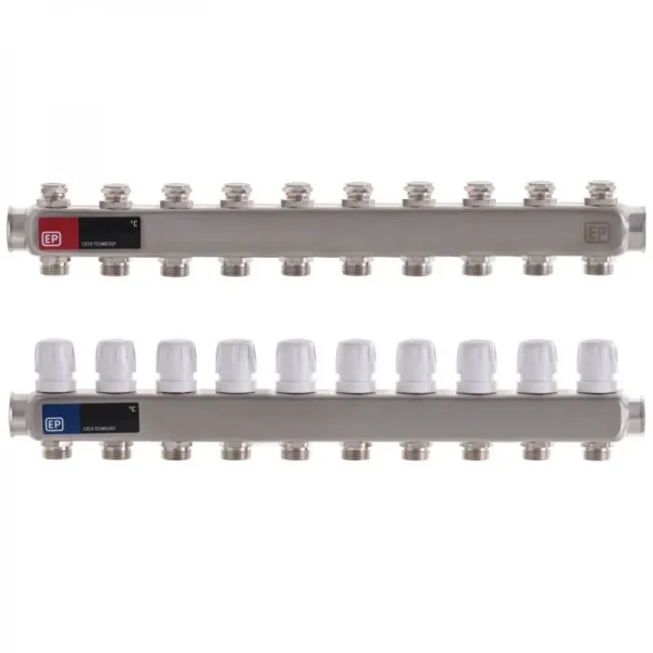 Коллекторный блок с термостат. клапанами Europroduct EP.S1100-10 1"x10 (EP4997)