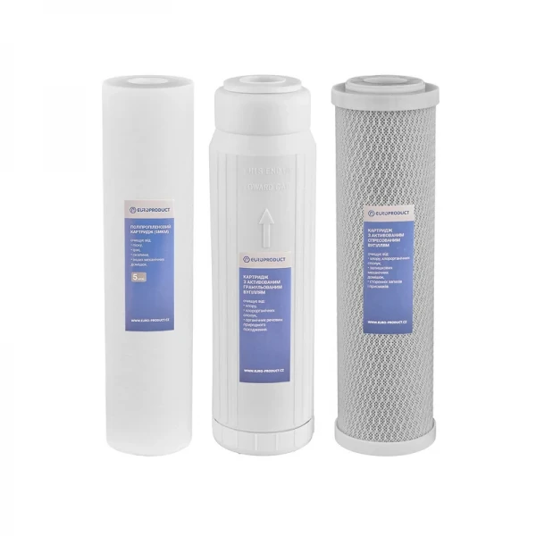Комплект сменных картриджей Europroduct EPV-102 (ППР 5мкм+акт.гран.уг.+акт.спресс.уг.) (EP5456)