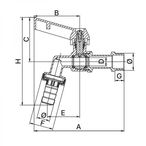 Кран для полива Europroduct EP.3101 3/4" (EP6026)
