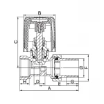 Вентиль радиаторный Europroduct EP.0511 - 1/2x1/2 (EP6031)