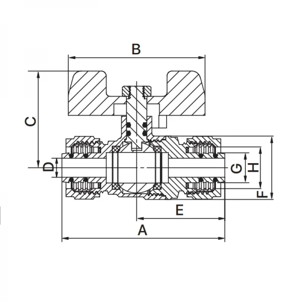 Кран шаровый Europroduct EP.500 Wing 20x20 (EP6037)