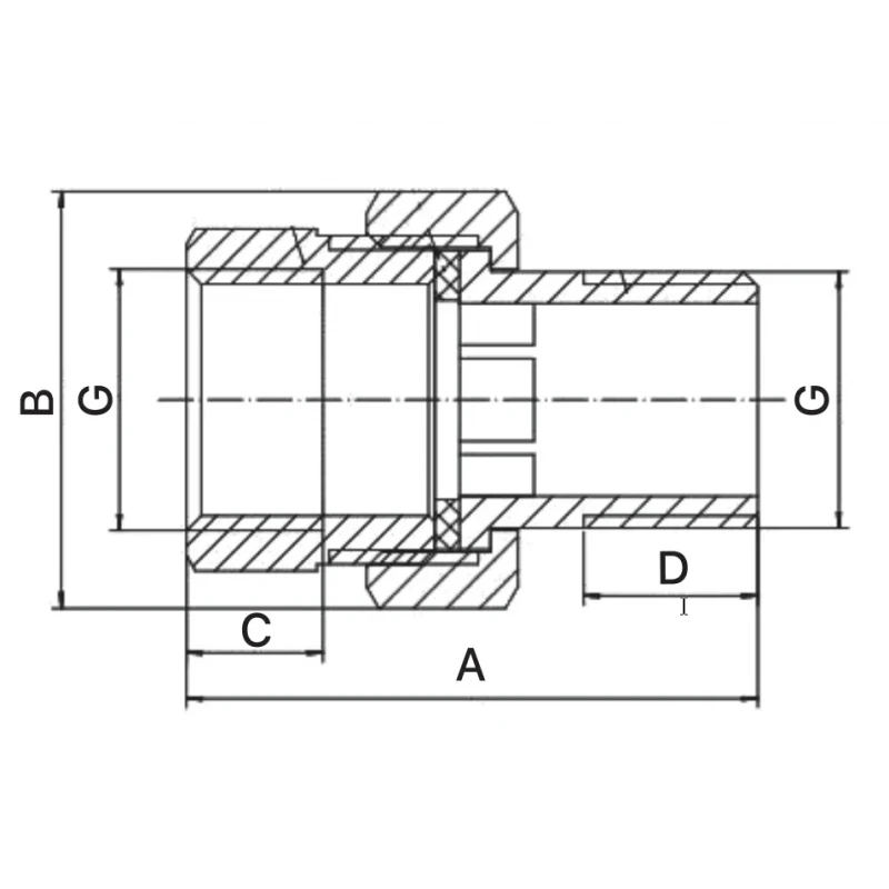 Згін американка прямий EUROPRODUCT EP.0421 - 1/2" (EP6053)