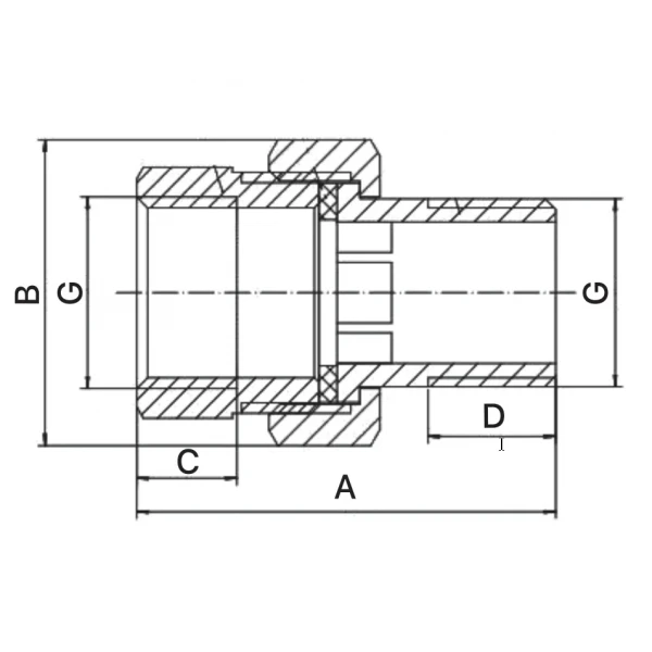 Сгон американка прямой Europroduct EP.0421 - 1-1/4" (EP6056)
