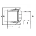 Сгон американка прямой Europroduct EP.0421 - 1-1/2" (EP6057)