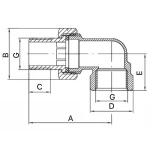 Сгон американка угловой Europroduct EP.0422 - 1/2" (EP6059)