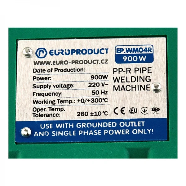 Паяльник для Europroduct EP.WM04R PPR труб (круглые насадки) 20/32mm (EP6094)