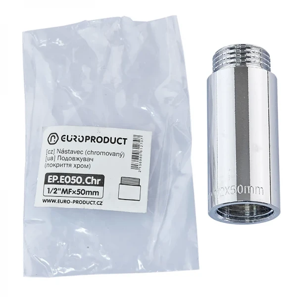 Удлинитель Europroduct EP.E050.Chr - 1/2"MF-50мм хром (EP6127)