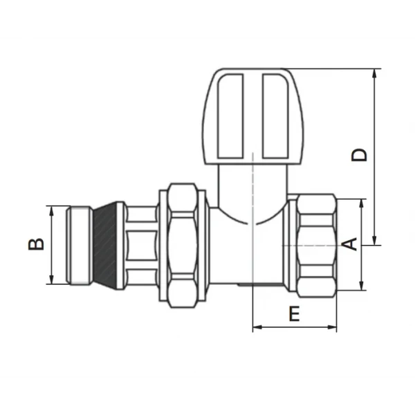 Вентиль балансировочный радиат. "антипротечка" Europroduct EP.0531 - 1/2x1/2" FM прямой (EP6149)