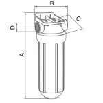 Колба фільтра для холодної води Europroduct EPV-20-1/2 (8 атм. 1/2