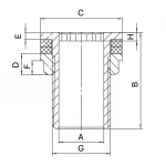 Врезка в бак с контргайкой Europroduct EP.0430 -1" (латунная) (EP6188)