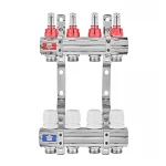 Коллекторный блок с расходомерами EUROPRODUCT EP.B3110-04-1 «x4 (корп. латунь) (EP6192)