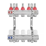 Коллекторный блок с расходомерами EUROPRODUCT EP.B3110-05-1 «x5 (корп. латунь) (EP6193)