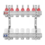 Коллекторный блок с расходомерами EUROPRODUCT EP.B3110-07-1 «x7 (корп. латунь) (EP6195)