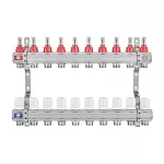 Коллекторный блок с расходомерами EUROPRODUCT EP.B3110-10-1 «x10 (корп. латунь) (EP6198)