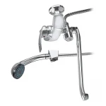 Смеситель для ванны G-FERRO GF1012 FRANK 006 хромированный с длинным поворотным изливом 315 мм (GF1012)