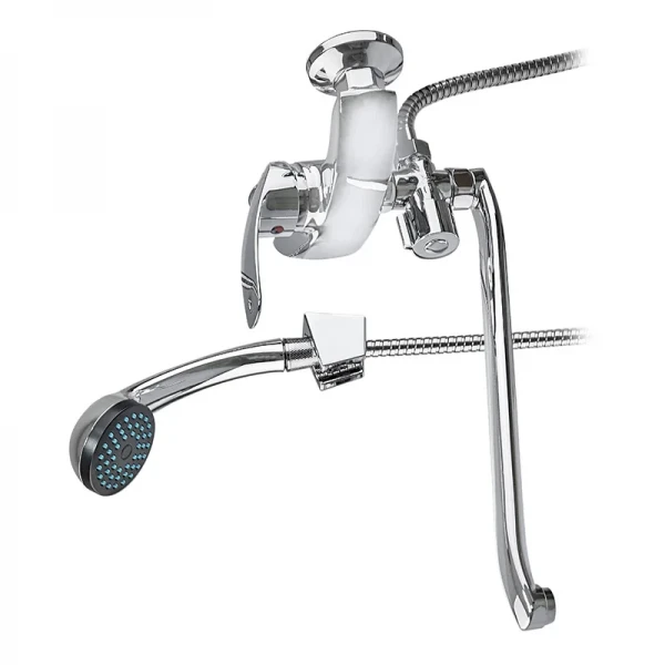 Смеситель для ванны G-FERRO GF1012 FRANK 006 хромированный с длинным поворотным изливом 315 мм (GF1012)
