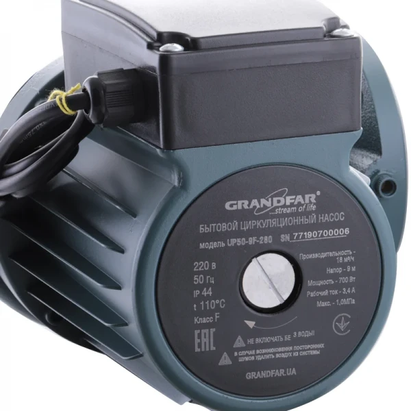 Насос циркуляционный центробеж. фланцевый Grandfar UP50-9F-280 (GF1070)