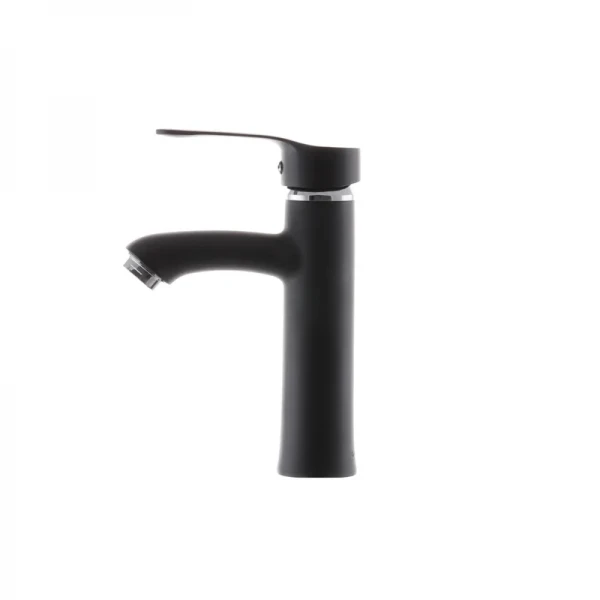 Смеситель для умывальника G-Ferro LAura-001 Черный (без подводки) (GF1301)