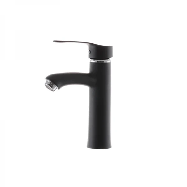 Смеситель для умывальника G-Ferro LAura-001 Черный (без подводки) (GF1301)