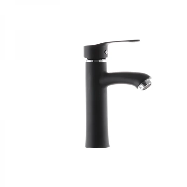 Смеситель для умывальника G-Ferro LAura-001 Черный (без подводки) (GF1301)