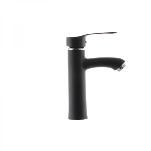 Смеситель для умывальника G-Ferro LAura-001 Черный (без подводки) (GF1301)