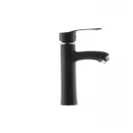 Смеситель для умывальника G-Ferro LAura-001 Черный (без подводки) (GF1301)