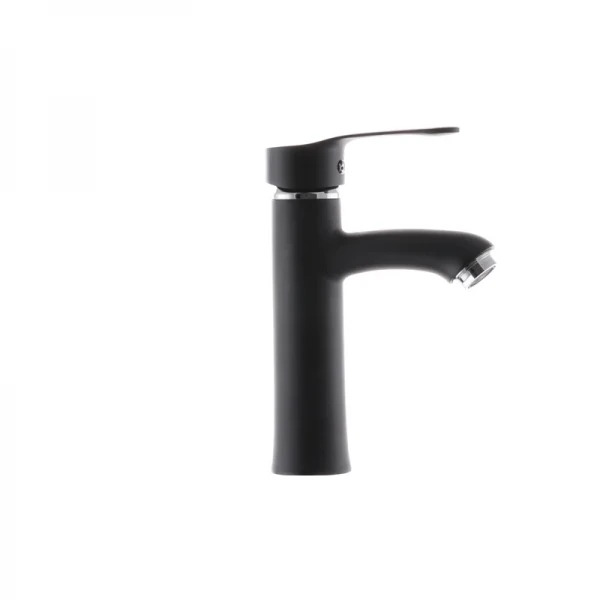 Смеситель для умывальника G-Ferro LAura-001 Черный (без подводки) (GF1301)
