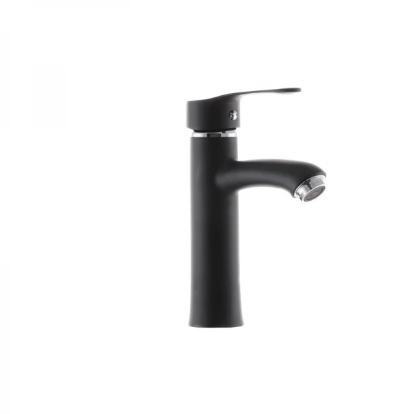 Смеситель для умывальника G-Ferro LAura-001 Черный (без подводки) (GF1301)