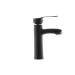 Смеситель для умывальника G-Ferro LAura-001 Черный (без подводки) (GF1301)