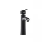 Смеситель для умывальника G-Ferro LAura-001 Черный (без подводки) (GF1301)