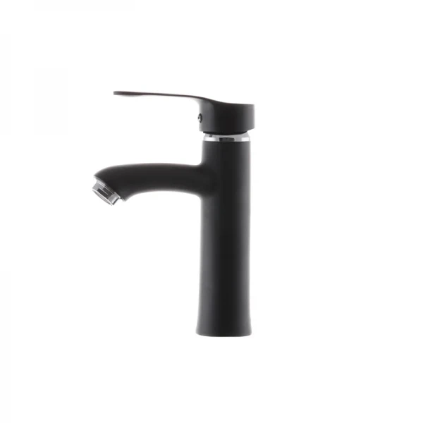 Смеситель для умывальника G-Ferro LAura-001 Черный (без подводки) (GF1301)