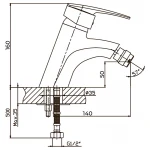 Смеситель для биде Haiba Agat 002 (HB0003)