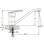 Смеситель для кухни Haiba Agat 004 (HB0004)