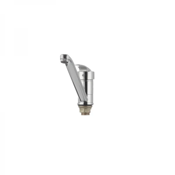Змішувач для кухні Haiba Agat 555 латунний, хром, одноважільний з поворотним виливом (HB0009)