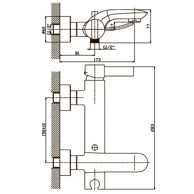 Смеситель для ванны Haiba Alaska 009 (HB0015)