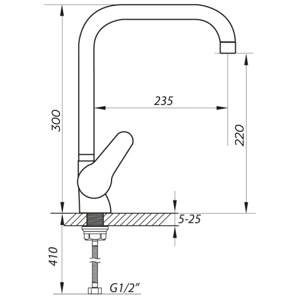 Смеситель для кухни Haiba Alaska 018 (HB0016)