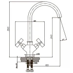 Смеситель для кухни Haiba Bergus 011 (HB0024)
