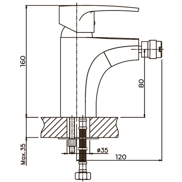 Смеситель для биде Haiba Ceba 002 (HB0026)