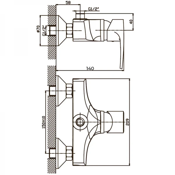 Смеситель для душа Haiba Ceba 003 (HB0027)