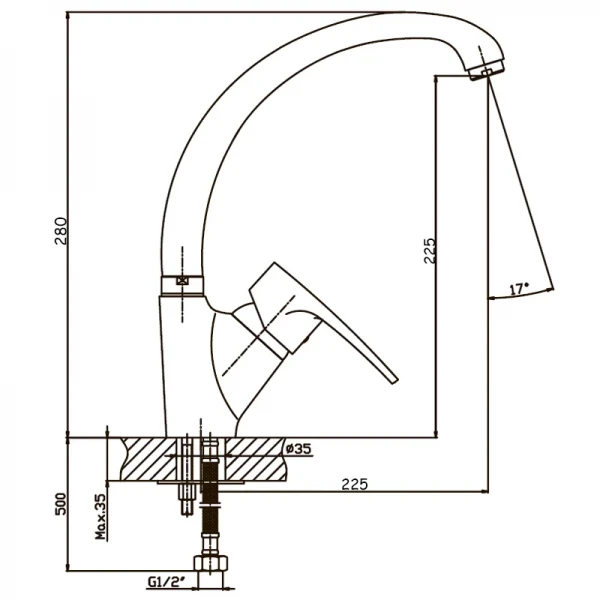 Смеситель для кухни Haiba Ceba 011 (HB0032)
