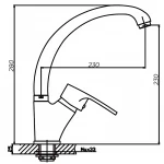 Смеситель для кухни Haiba Ceba 777 матовый (HB0036)