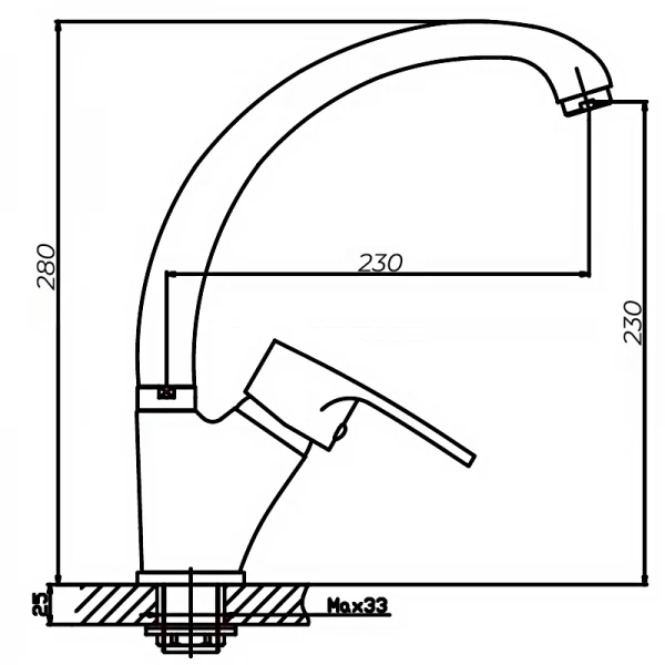 Смеситель для кухни Haiba Ceba 777 матовый (HB0036)