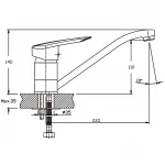 Смеситель для кухни Haiba Disk 004 (HB0052)