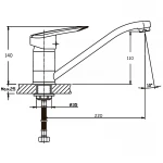 Смеситель для кухни Haiba Disk 555 (HB0057)