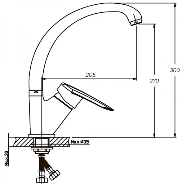 Смеситель для кухни Haiba Disk 777 (HB0059)